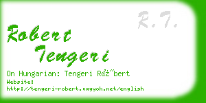 robert tengeri business card